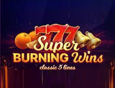 Super Burning Wins: classic 5 lines logo