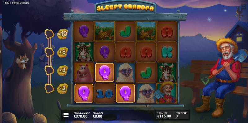 Sleepy Grandpa Slot Free Spins Feature