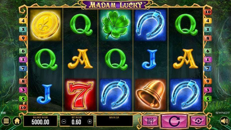 Madam Lucky Slot Grid Layout and Symbols