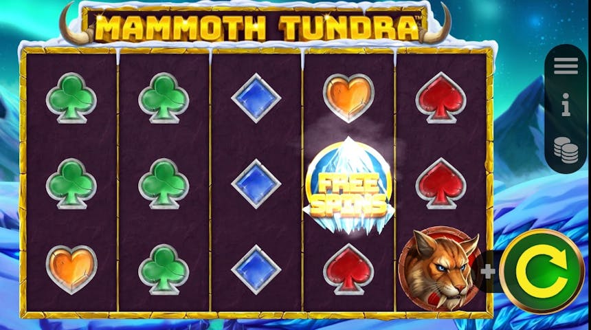 Mammoth Tundra Slot Grid and Symbols